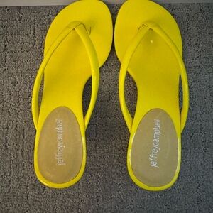 Jeffrey Campbell Neon Yellow Sandals Vibrant Summer Style